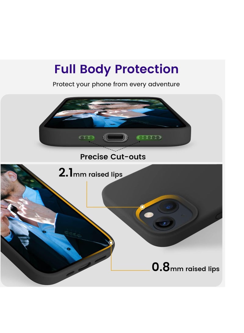 Compatible with iPhone 15 Plus/iPhone 14 Plus Case 6.7", Slim Liquid Silicone 3 Layers Soft Gel Rubber Cover Protective Phone Case with... - Image 1