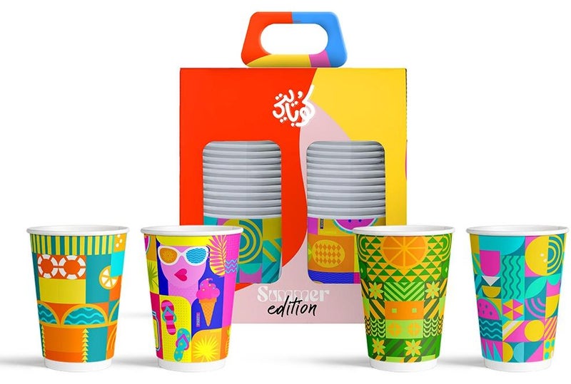 كوبايتي أكواب ورقية صيفية - 8 أونصة