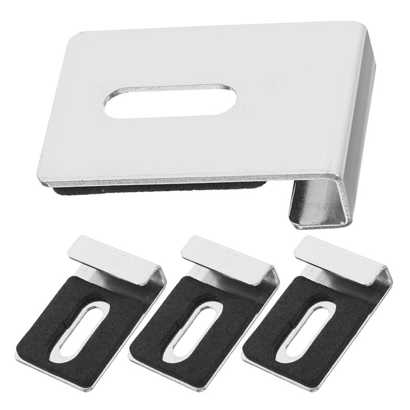 4pcs Mirror Clips Wall Mounting Mirror Holder Clips Frameless Mirror Retainer Clips - Image 1