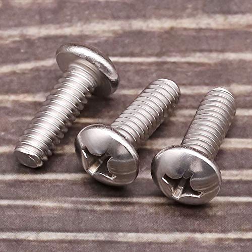 EASTLO #6-32 x 3/8" Pan Head Machine Screw, Phillips Drive, 304 Stainless Steel 18-8, Bright Finish, Fully Machine Thread, 100 Pcs - Image 2