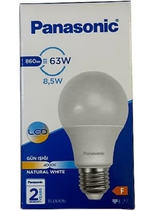 Panasonic 8.5 W 60 W 4000K LED Bulb E-27 Socket Warmwhite Light 5 Pcs  - Image 3