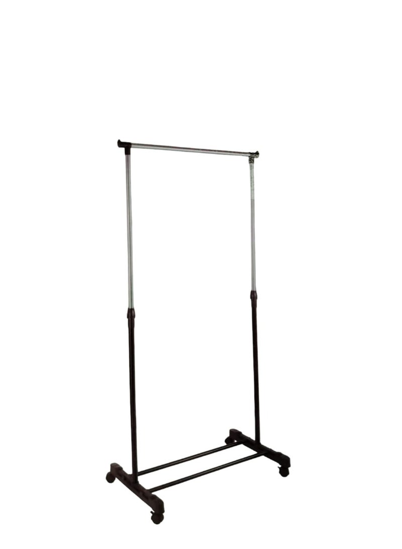 عمود رف تعليق ملابس مفرد أسود/ فضي - Image 2