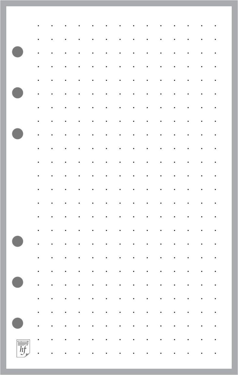 Handy Forms ورق إعادة تعبئة بنمط نقاط بحجم مدمج (0.25")، مقاس ومثقب لدفاتر فرانكلين كوفي المدمجة وغيرها (4.25" x 6.75") - Image 1