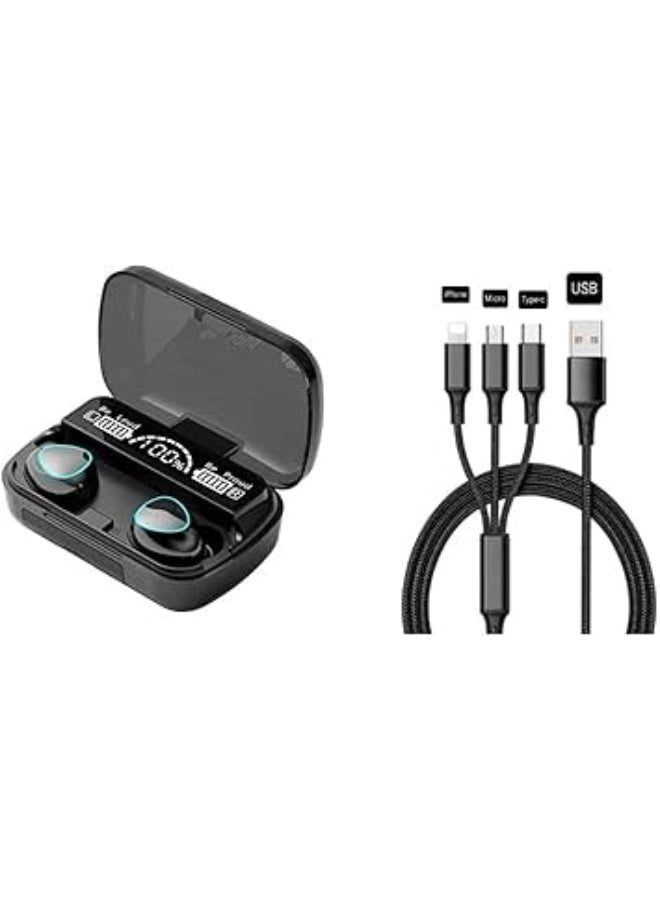 M10 New M10 TWS Immersive Wireless Earbuds with Wireless Charging Case and Bluetooth 5.1, 9D Surround Sound with Powerful Deep Bass, Sporty IPX7 Waterproof Design, Built-in Microphone, and Up to 6 Hours Playtime_ Bluetooth Speaker – AirPods – Wireless Earbuds - Image 1
