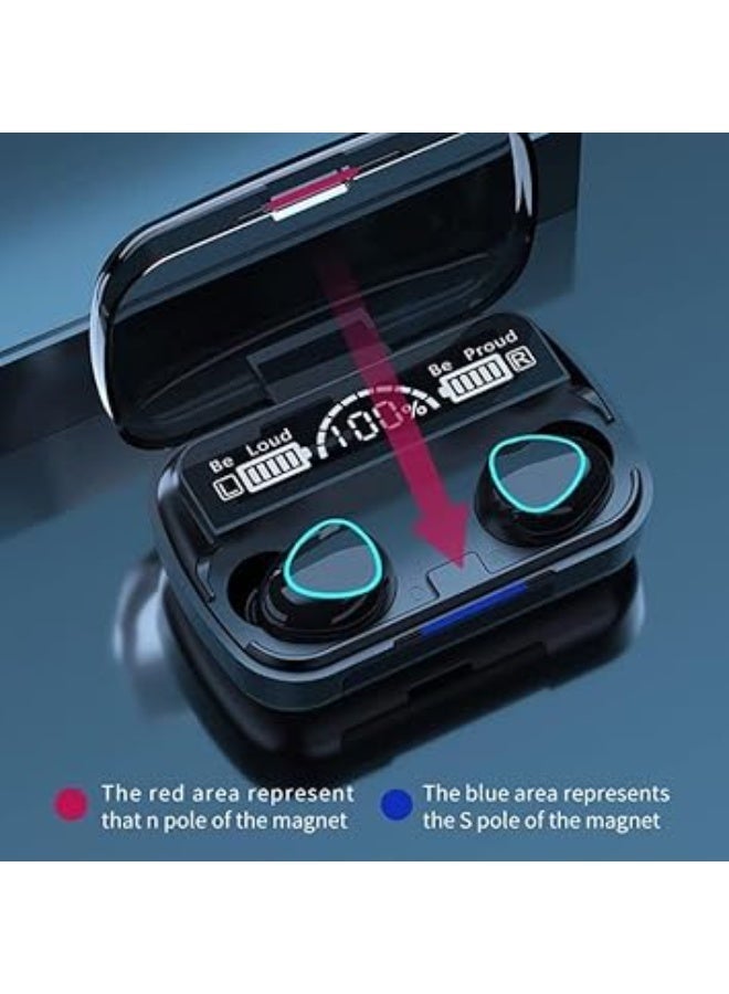 M10 New M10 TWS Immersive Wireless Earbuds with Wireless Charging Case and Bluetooth 5.1, 9D Surround Sound with Powerful Deep Bass, Sporty IPX7 Waterproof Design, Built-in Microphone, and Up to 6 Hours Playtime_ Bluetooth Speaker – AirPods – Wireless Earbuds - Image 5