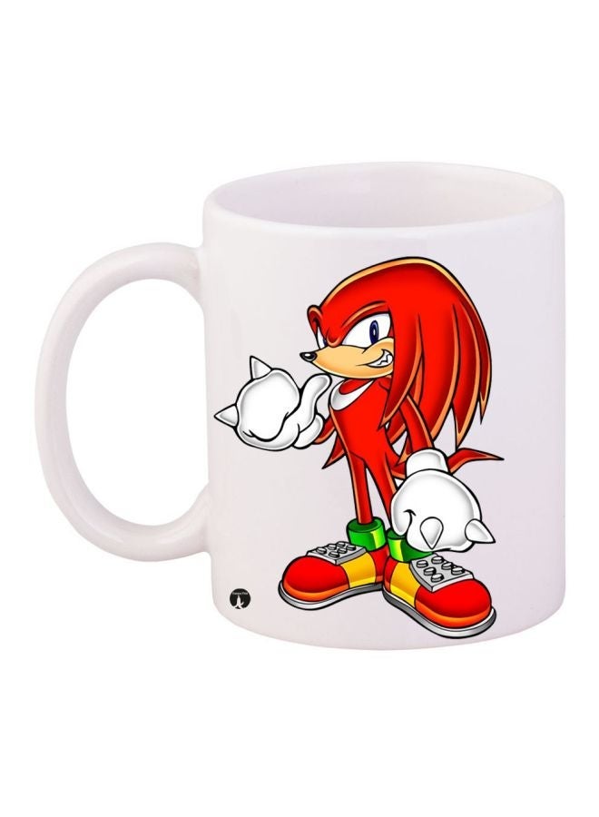 Cartoon Printed Coffee Mug White/Red/Green 11ounce