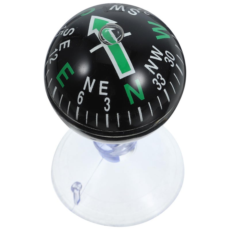 Green Mini Car Dashboard Compass 38mm With Suction Cup For Navigation - Image 2
