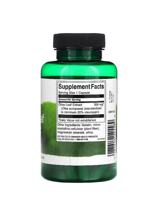 Swanson, Olive Leaf Extract , 500 mg , 60 Capsules - Image 2