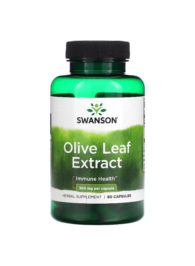 Swanson, Olive Leaf Extract , 500 mg , 60 Capsules - Image 1