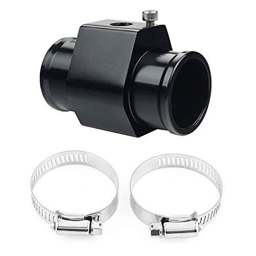 LZKZPY Universal Water Temp Joint Pipe Water Temp Temperature Joint Pipe Sensor Gauge Radiator Hose Adapter Black 30mm - Image 1
