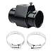 LZKZPY Universal Water Temp Joint Pipe Water Temp Temperature Joint Pipe Sensor Gauge Radiator Hose Adapter Black 30mm - Image 2