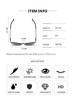 POLICE Fashion Men's Polarized High Quality Glasses Metal High-end Sunglasses Gunmetal Frame with Silver Edge  - Image 3