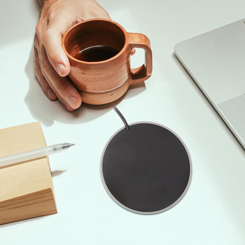 لوحة تدفئة كوب القهوة USB مع التحكم التلقائي في درجة الحرارة، مدفأة الأكواب باللون الرمادي - Image 5