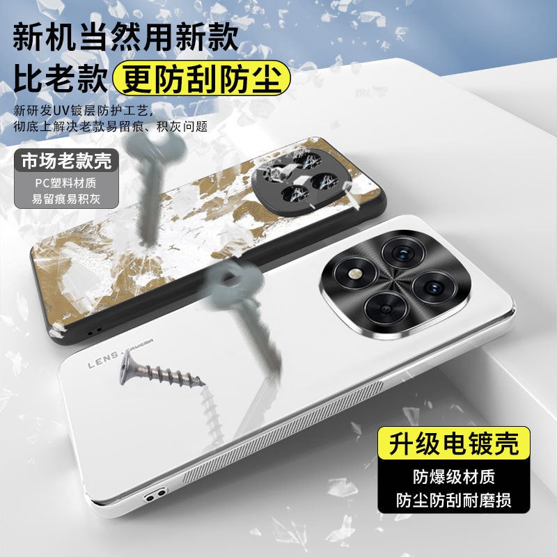 غطاء واقي، مقاوم باللون الأبيض للصدمات لـ Redmi Note 13، أبيض Acrylic من الأكريليك سهل التخزين عملي للاستخدام المتكرر للمكتب - Image 5