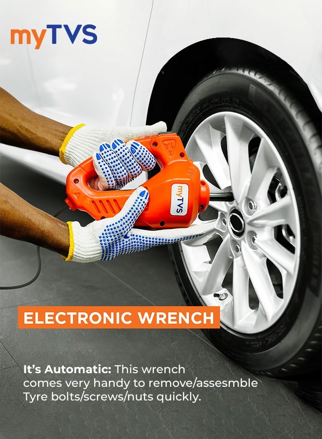 myTVS myTVS Electric Wrench for Car | Compact & Effortless 12V Wrench for Car with 340 N.M Max Torque | Electronic Wrench with in-Built LED Light | 1+1 Year Warranty | TW-68  - Image 3
