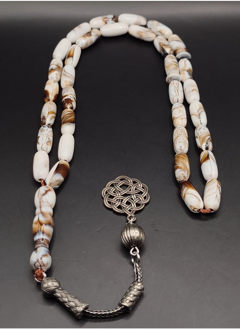 ماركة غير محددة - سبحة فآخرة بطربزونة رخامي - Image 1