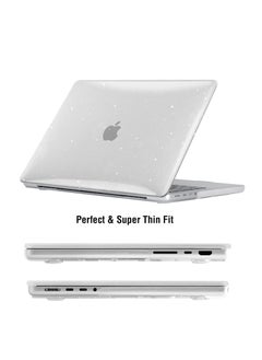 Ultra-thin Plastic Hard Shell Protective Case for MacBook Pro 14 Inch 2024 2023 2021, Case for Mac Pro 14 M4 M3 M2 M1 Pro/Max A3112/A3185/A3401/A2442/A2779/A2918/A2992, Crystal Glitter