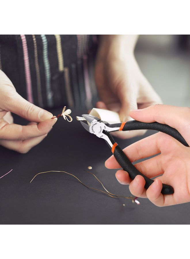 NIBEMINENT High-Carbon Steel Plastic Nipper Diagonal Cutting Plier Black/Silver  - Image 3