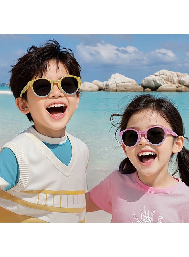 Eyes Moshe Kids Foldable Polarized Sungl Outdoor Uv Protection Windproof Eyewear Pink - Image 1