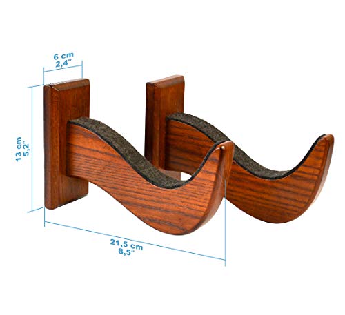 TESLYAR Surfboard Wall Mount – Wooden Surfboard Rack for Wall Storage – Solid Wood Hooks for Surfboard, Snowboard, Paddle Board & Wakeboard – Wave Style - Image 2