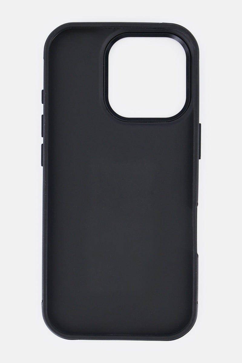 LEVELO iPhone 16 Pro Cuir Two-Tone Leather Protective Case, Black - Image 2