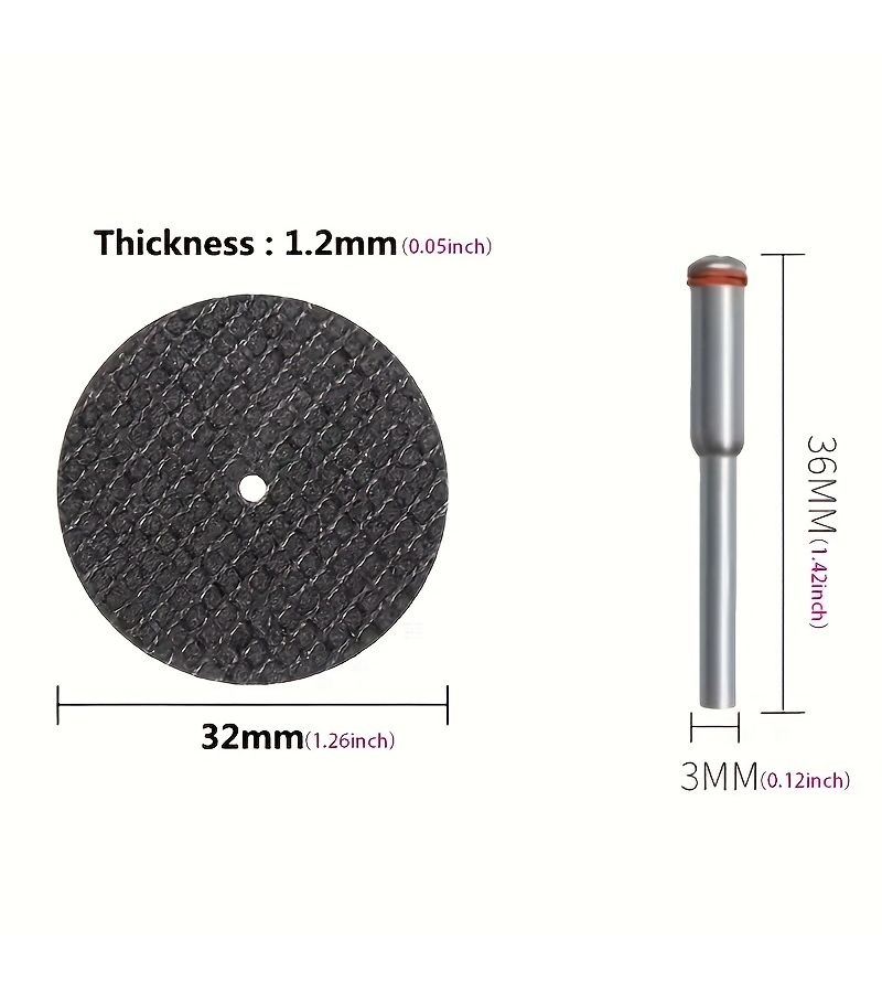 32Mm Resin Absorbent Cutting Disc 104 Piece Set With 3.0 Handle For Metal - Image 2