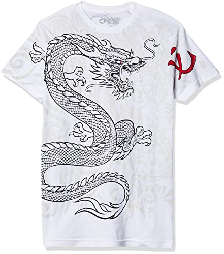 Liquid Blue Men's White Dragon T-Shirt, Small - Image 5