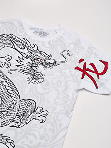 Liquid Blue Men's White Dragon T-Shirt, Small - Image 2