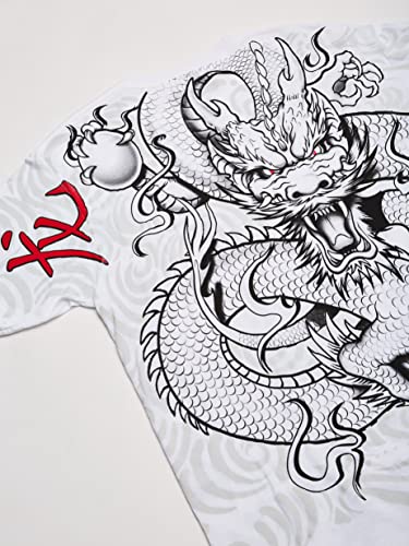 Liquid Blue Men's White Dragon T-Shirt, Small - Image 3
