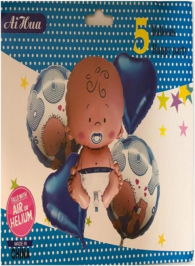 It's A BOY Balloon Baby Shower Decorations BLUE Balloons, 5 pcs