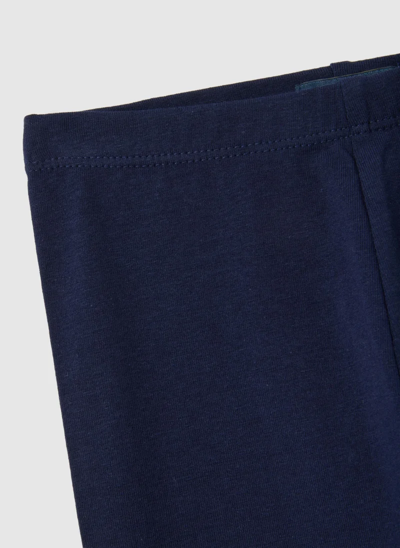 Ovs GIRLS' SKINNY BLUE STRETCH COTTON LEGGINGS