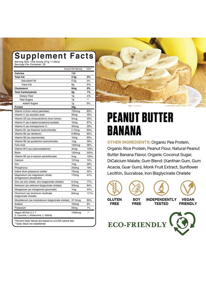 Ambrosia Planta - Premium Organic Plant-Based Protein (Peanut Butter Banana) - Image 2