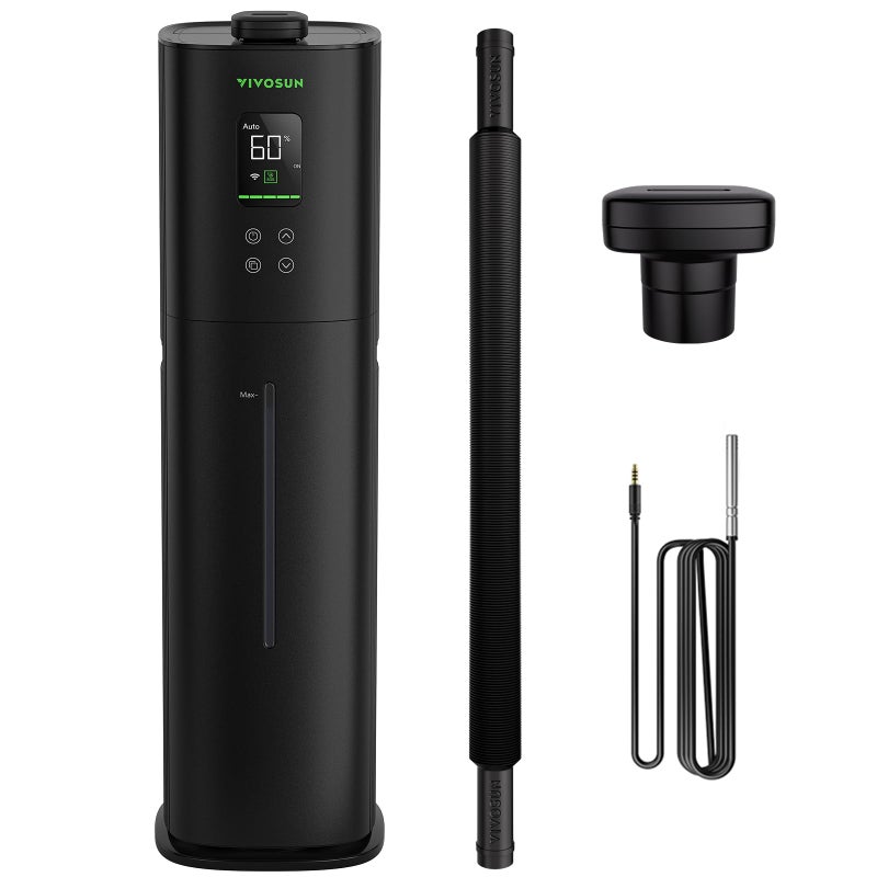 VIVOSUN AeroStream H09 Intelligent WiFi Humidifier 238 Gal  9 L Humidifier with Temp  Humidity Probe Smart Remote Control Designed for Growers