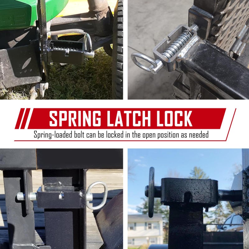 SPARKWHIZ Weld-On 5/8" Spring Latch Assembly with Plain Tube, Trailer Gate Latch, Pack of 2 - Image 2
