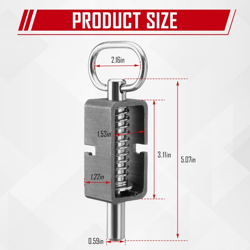 SPARKWHIZ Weld-On 5/8" Spring Latch Assembly with Plain Tube, Trailer Gate Latch, Pack of 2 - Image 4