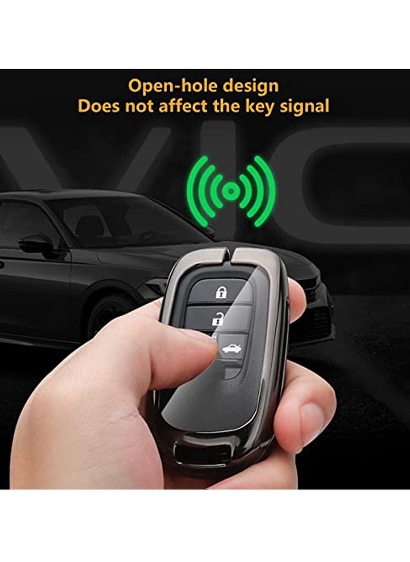 OIMG Key Box Key Fob Metal Shell Cover Compatible With Honda 2022 2021 New 11 And 10th Generation Civic Metal Car Full Shell Buckle【Hand Cord Clasp】  - Image 4