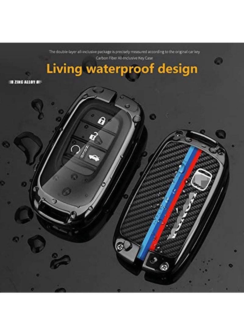 OIMG Key Box Key Fob Metal Shell Cover Compatible With Honda 2022 2021 New 11 And 10th Generation Civic Metal Car Full Shell Buckle【Hand Cord Clasp】  - Image 3