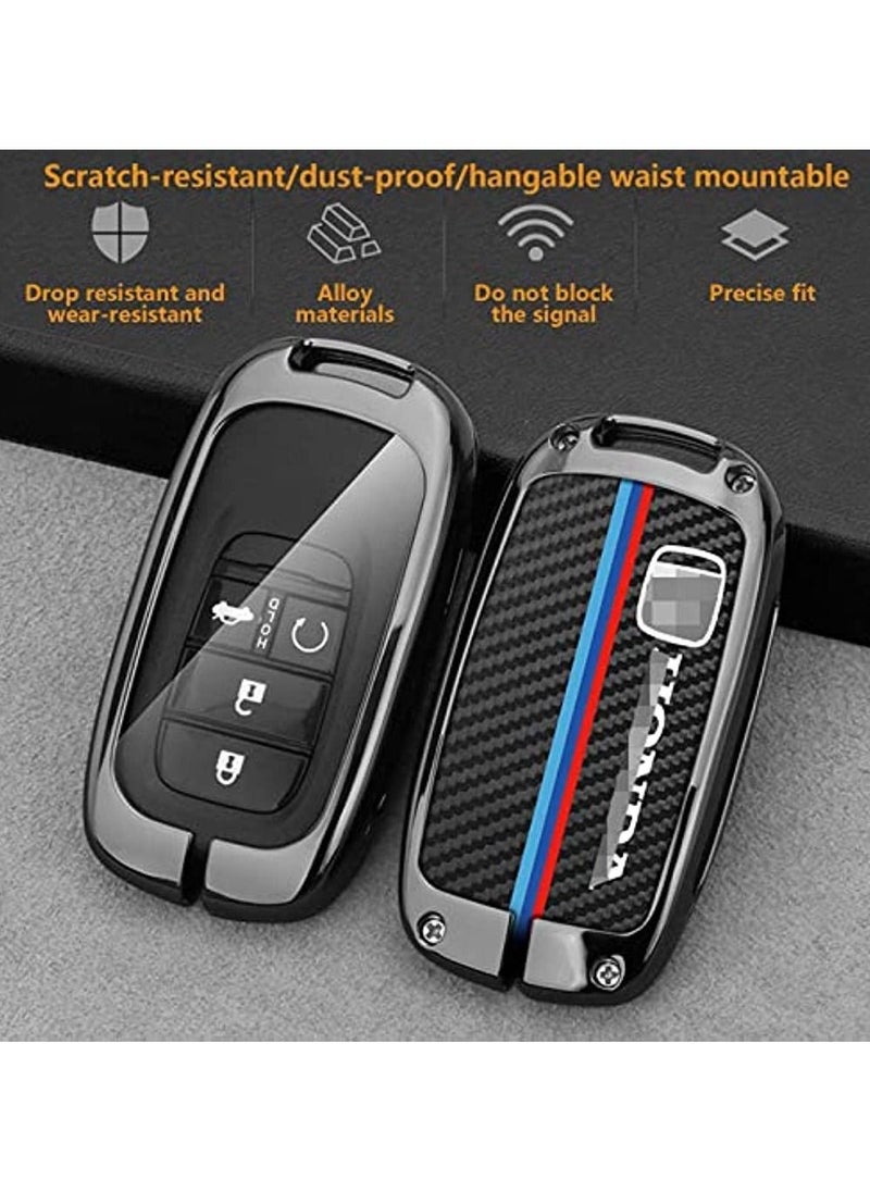 OIMG Key Box Key Fob Metal Shell Cover Compatible With Honda 2022 2021 New 11 And 10th Generation Civic Metal Car Full Shell Buckle【Hand Cord Clasp】  - Image 2
