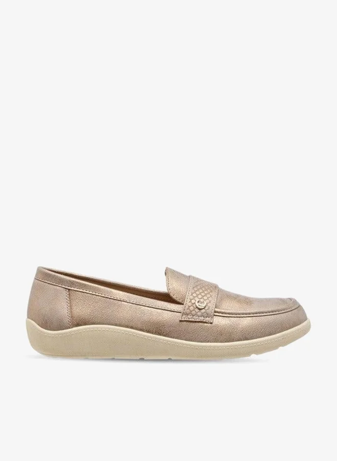 Le Confort Textured Slip-On Loafers with Metallic Trim