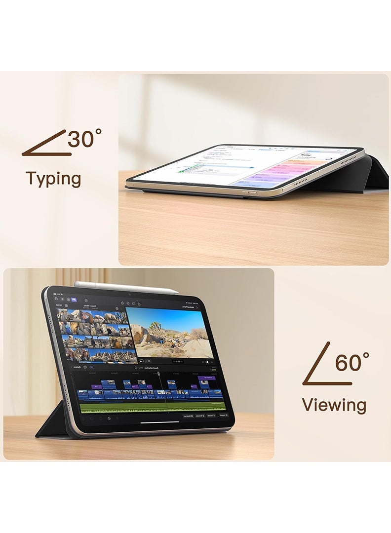 Theodor Magnetic Case For iPad (A16) 11th 11 inch 2025 Gen iPad 11 Case/ iPad 10th Gen Cover 2022 iPad 10 Cover Convenient Magnetic Attachment Auto Sleep/Wake iPad 11th 2025/iPad 10th 2022- Black - Image 3