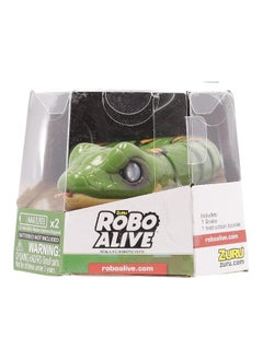 ROBO ALIVE Robo Alive Slithering Snake Series 3 Green by ZURU Battery-Powered Robotic Light Up Reptile Toy That Moves (Green),7150B  - Image 1