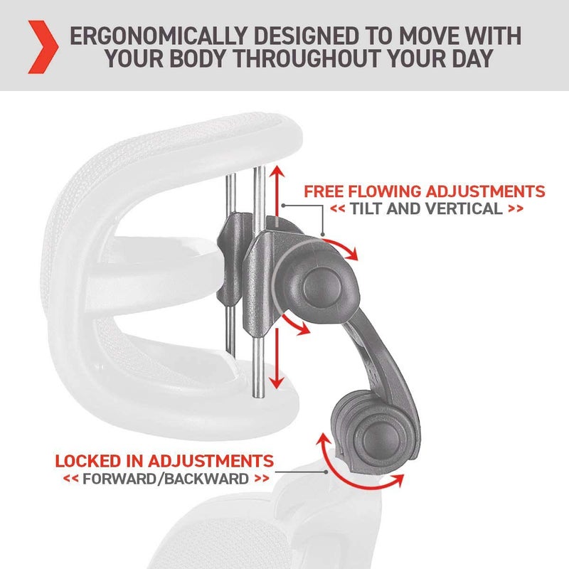 Engineered Now The Original Headrest for The Herman Miller Aeron Chair (H3 for Remastered, Carbon) - Image 3