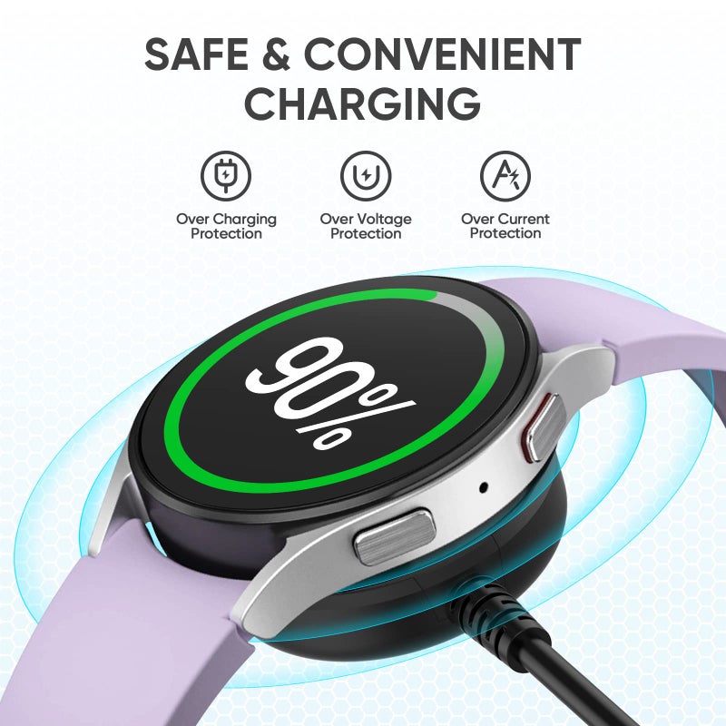 lepmok [2-Pack] Charger Cable for Samsung Galaxy Watch 5/ 5 Pro, Replacement Charging Cable, 3.3ft - Image 2