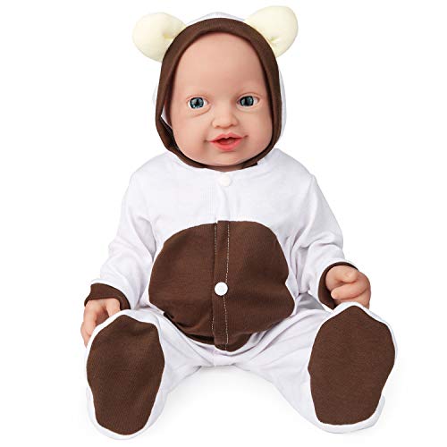 Vollence 14 inch Full Body Silicone Baby Dolls That Look Real, Not Vinyl, Soft Realistic Newborn Baby Dolls Birthday Gifts for Kids, Girl - Image 1