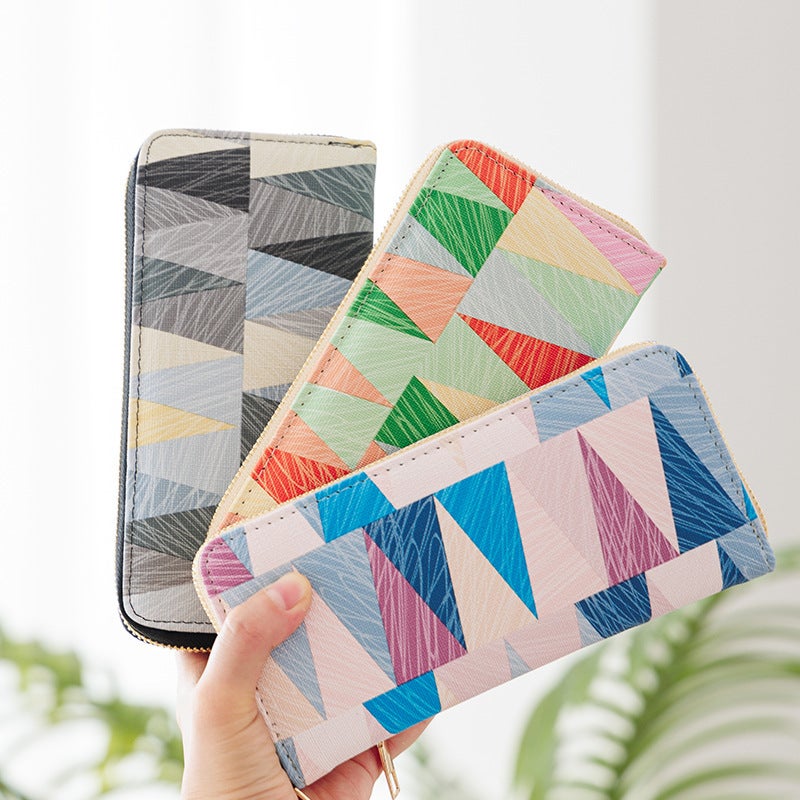 Multifunctional Solid Color PU Leather Wallet, RFID Blocking Design Portable Daily Storage Purse for Cards Cash Coin Business Use - Image 1