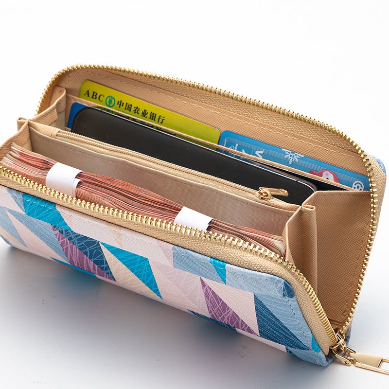 Multifunctional Solid Color PU Leather Wallet, RFID Blocking Design Portable Daily Storage Purse for Cards Cash Coin Business Use - Image 2