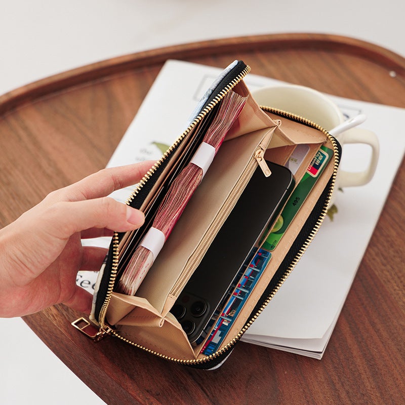 Multifunctional Solid Color PU Leather Wallet, RFID Blocking Design Portable Daily Storage Purse for Cards Cash Coin Business Use - Image 3