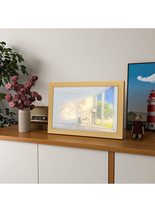 CPENSUS Wooden Light Painting, 22 x 17 cm, Wall Art, Light Painting, Living Room - Image 2