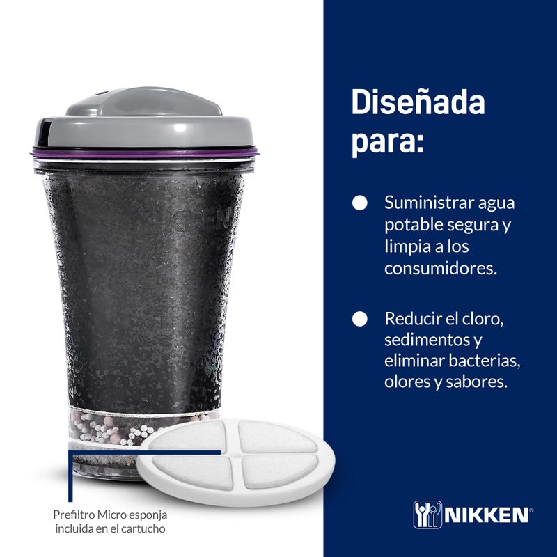 Nikken - PiMag Waterfall Filter Cartridge - Advanced Ionic Filtration, Copper Particles, Chlorine & Lead Reduction, pH Balance, Fresh Drinking Water - Image 5