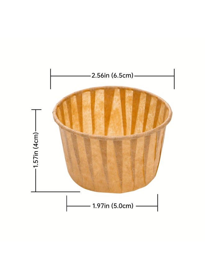 Bake Choice 50pcs Natural Cupcake Baking Cups, Heavy Duty Parchment Paper Cupcake Liners 3.5oz for Muffin, Cupcake, Dessert. - Image 2